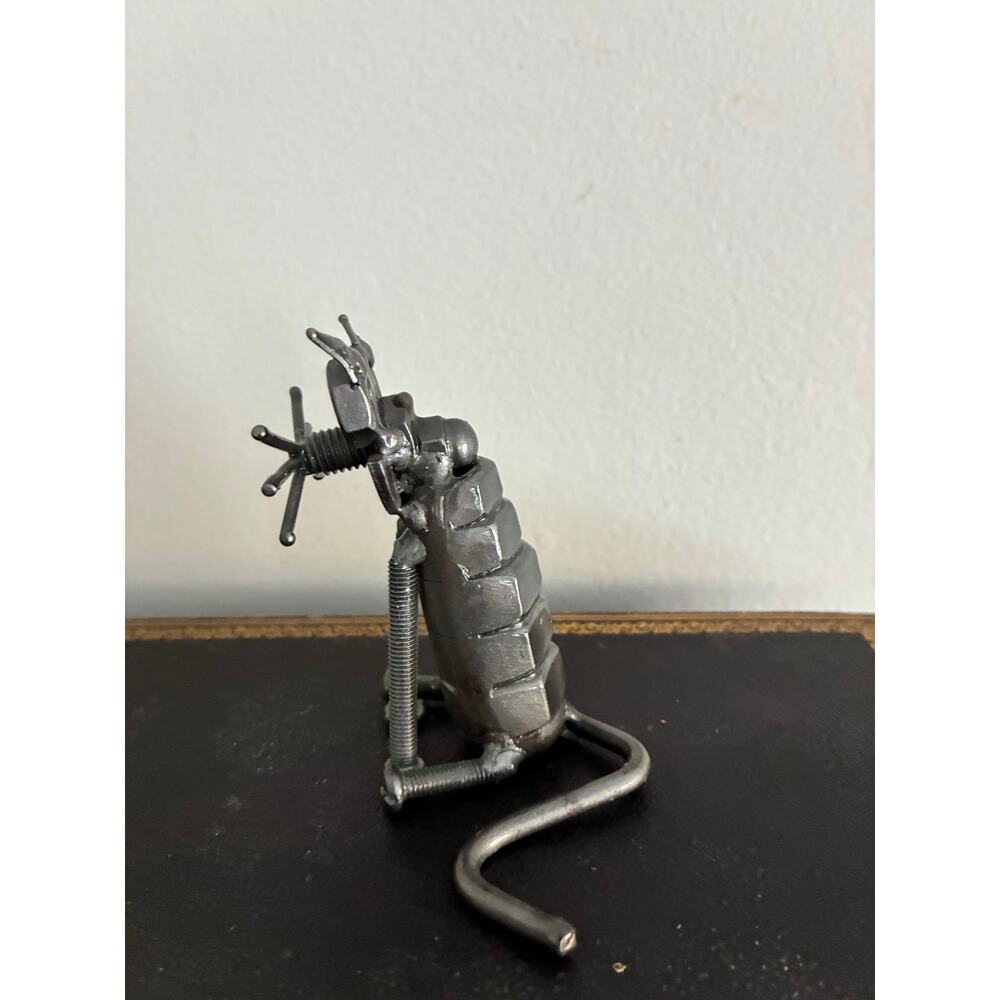 Vintage Nut Bolt Screw Welded Cat Kitten Figurine – Metal Hardware Cat Sculpture - Picture 3 of 5
